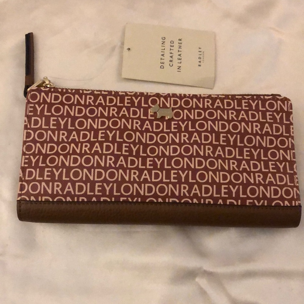 RADLEY LONDON Medium Brown Leather Large Bifold Matinee Wallet Signature Logo